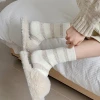 Sock street stall, one-piece consignment for autumn and winter soft and fluffy striped socks, women's thick needle polka dot yarn ins trendy cotton socks, warm pile mid-calf socks, one-piece consignment Specification image